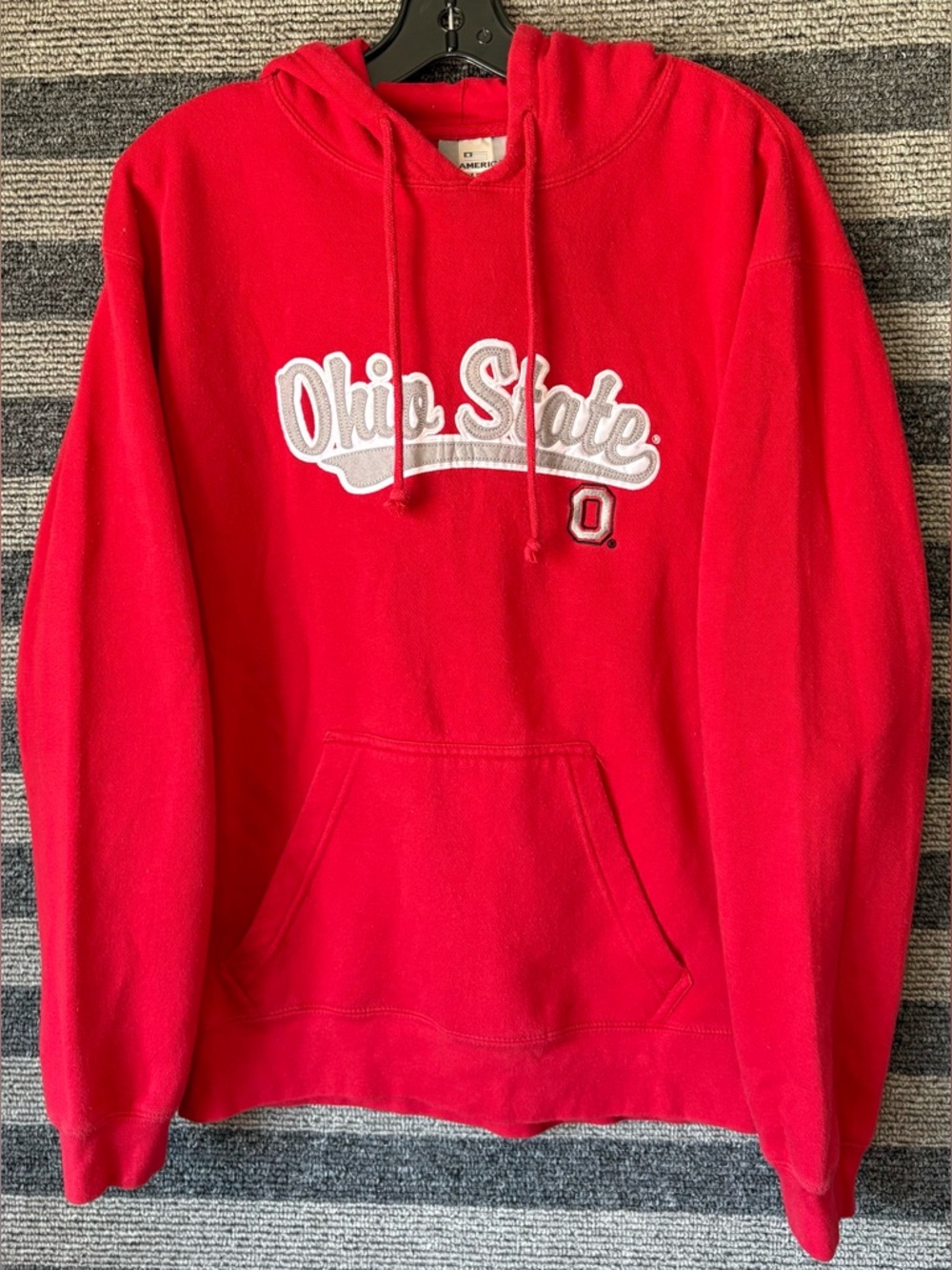 Vintage Y2K Ohio State University Buckeyes NCAA Red Hoodie Sweatshirt Medium